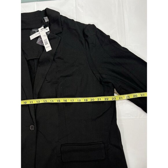 NWT T Tahari Women Black Knit Blazer Plus Size 1X/TG - Picture 5 of 8